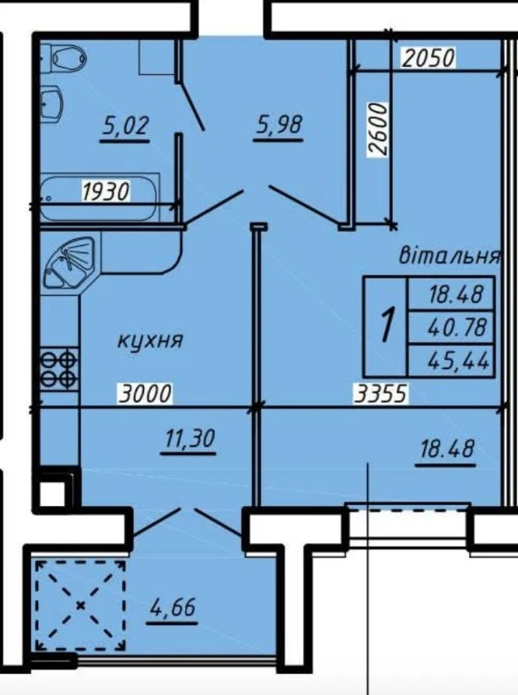 Sale of a one-room apartment