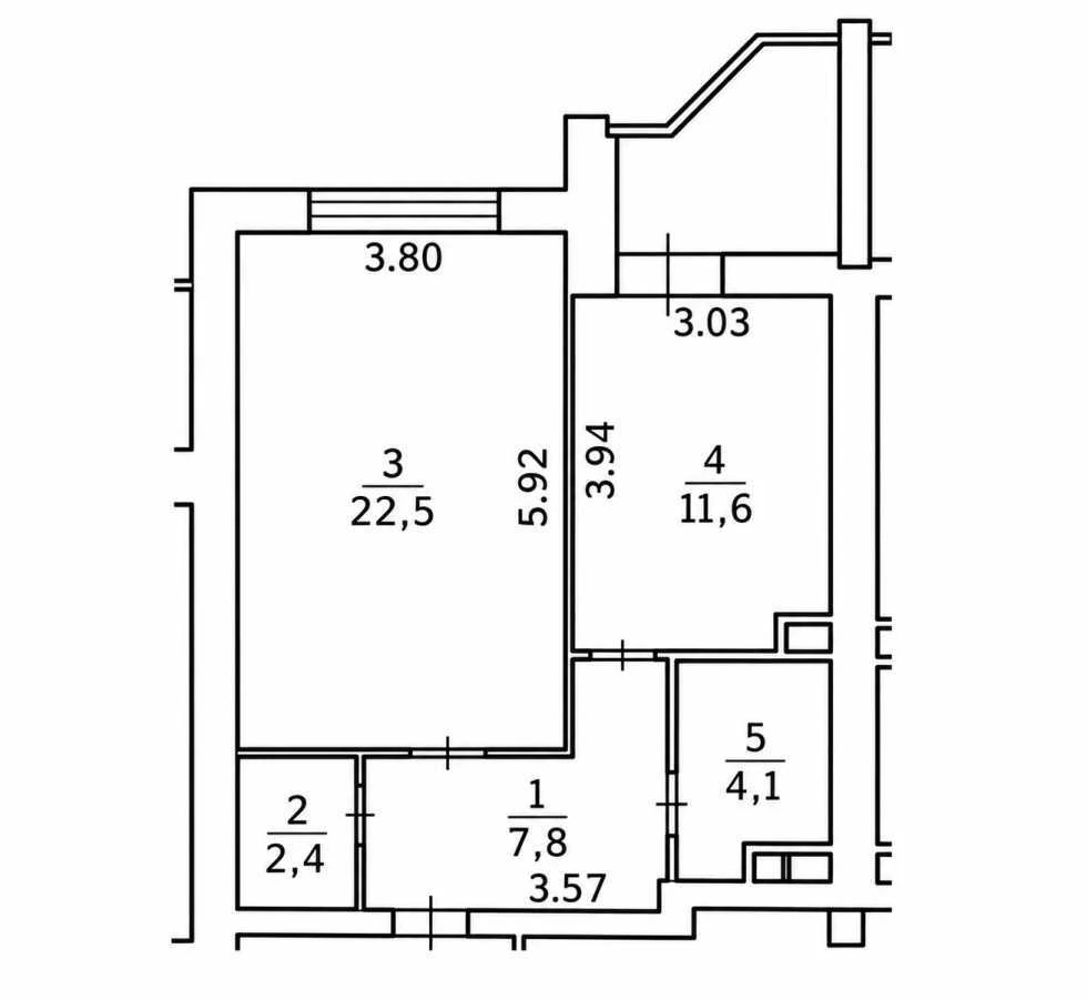 Продажа 1-комнатной квартиры 51.1 м², улица Бориспольская, 26В