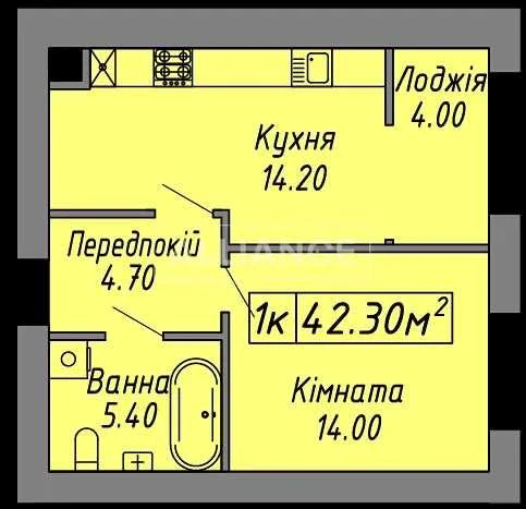 1кім ЖК Скандинавія 42.3м 1 черга вул Бандери
