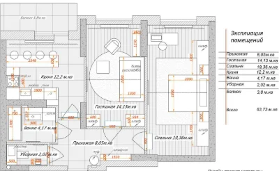 Каховська 62а, 2к, 62м2, 118.000 $. Без%. Продаж 2-х кімнатн