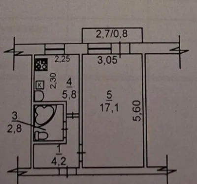Selling 1-room apartment on Molodogvardeyskaya st (Yuzhnyy Territorial Zone)