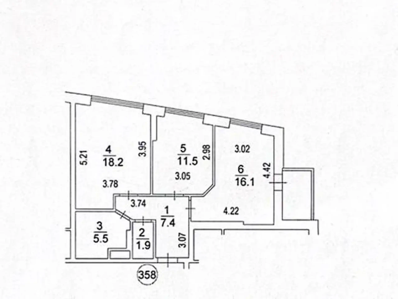 Sale of a 2-room apartment 62 sq.m 22/25 floor