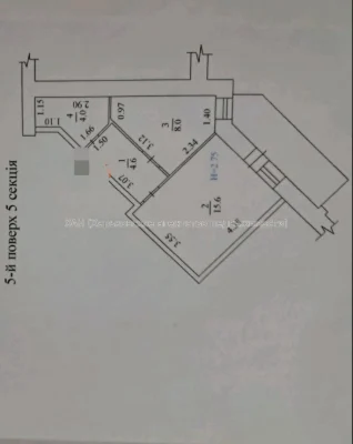 New building, 1 room, 36 sq. m., Saltovskaya metro station, 15 min walk. Brick house.