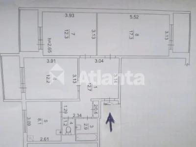 3 кім.кв.,заг.пл.79,2м2.пов.16/21.вул.Заболотного.М."Теремки
