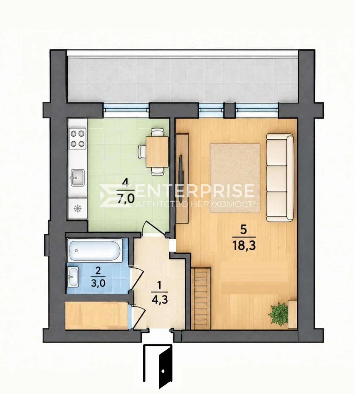 Продажк 1к квартири, пр-т Соборності, Березняки, цегляний бу
