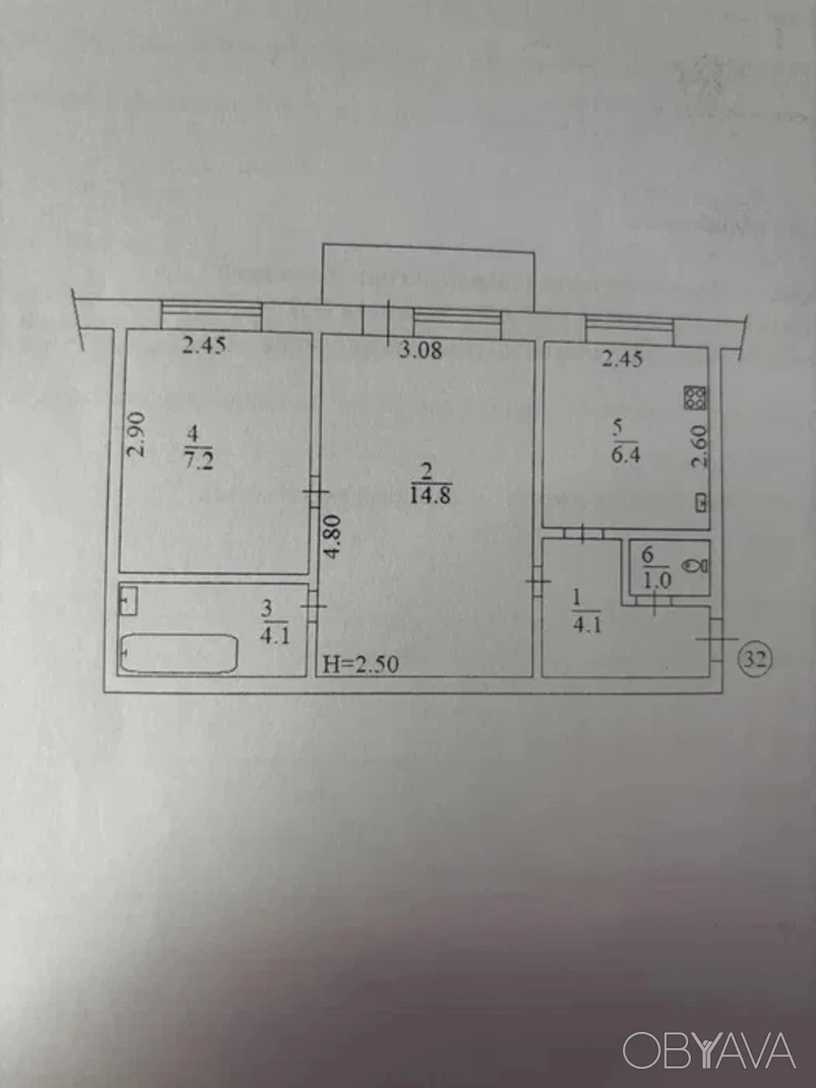 1-room apartment, 38.3 sq.m