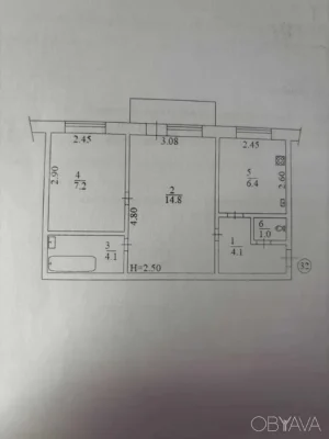 1-room apartment, 38.3 sq.m