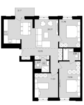 Продаж 3-кімнатної квартири в ЖК Avalon Yard, вул. Замарстинівська