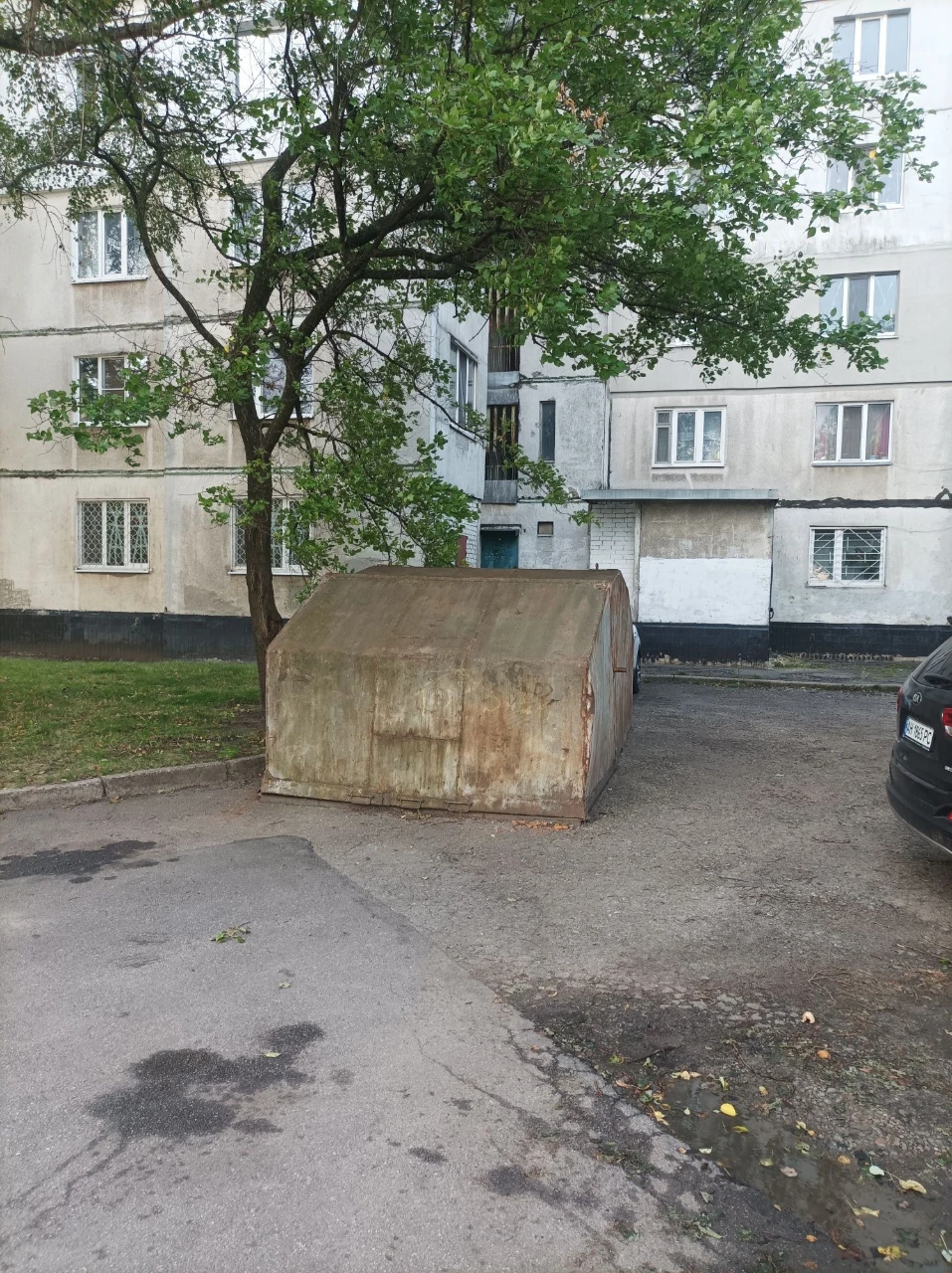 Shell garage. Self-removal