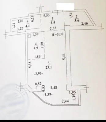 For Sale Apartment of Free Layout 40 square meters - 5 minutes walk