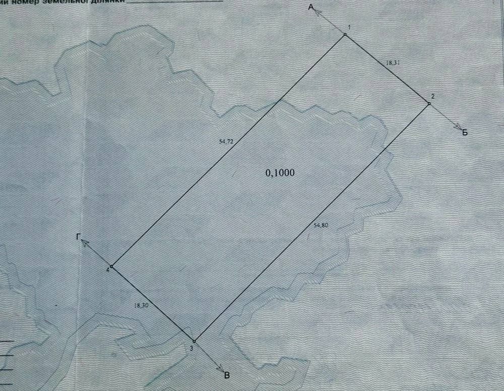 Sale of land plot for construction