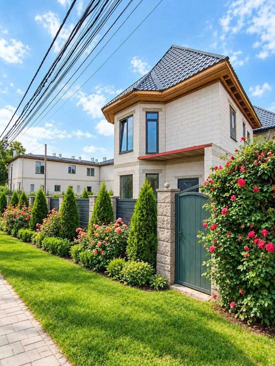 Detached new house next to Furniture House. Horkanalization