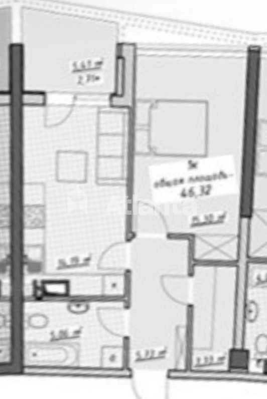 ЖК Атмосфера Аркадия — 1-комнатная квартира 46 м²