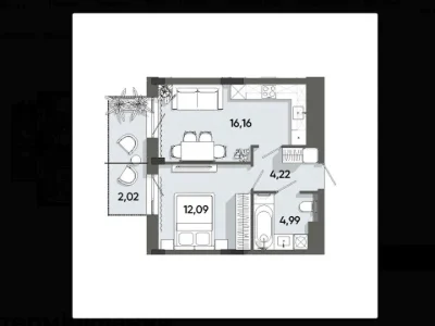 1-room apartment. Lviv, Karla Miklyosha St.