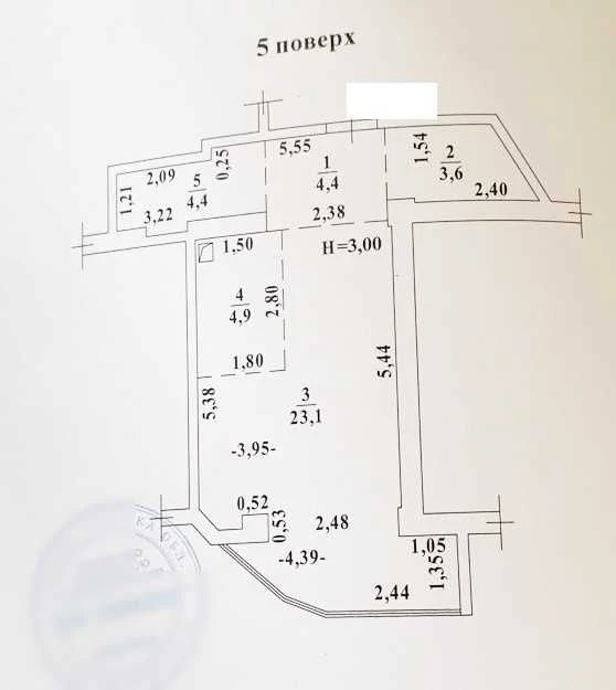Продам 1-к квартиру 40,4 м2 в ЖК Аквамарин / 5 этаж / Сдан