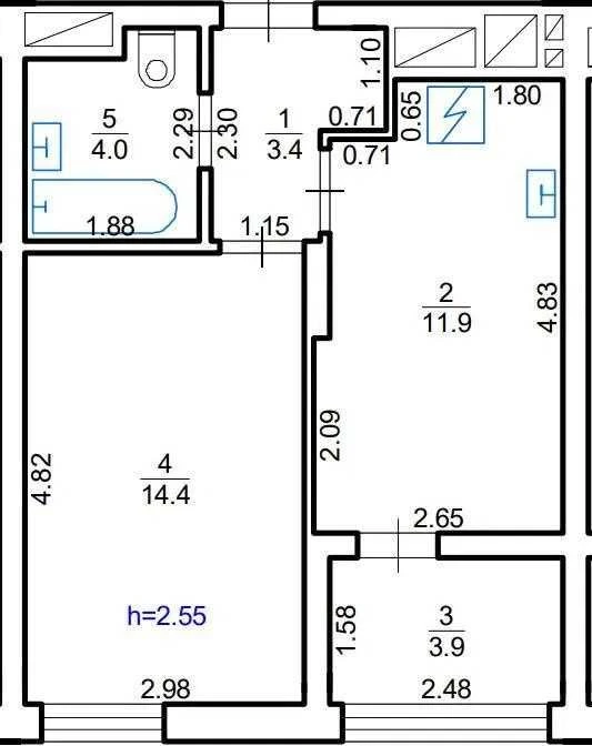 Продажа 1-комнатной квартиры 37,6 м² в ЖК ВЕЖА — Подзамче с Г