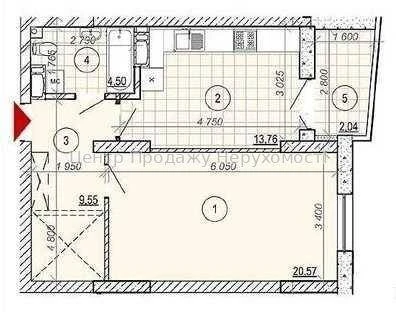 Продаж 1-кімн. квартири 52. 5 м², 22/25 поверх, ЖК Русанівсь