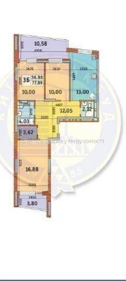3-room apartment for sale in the "Italian Quarter" residential complex