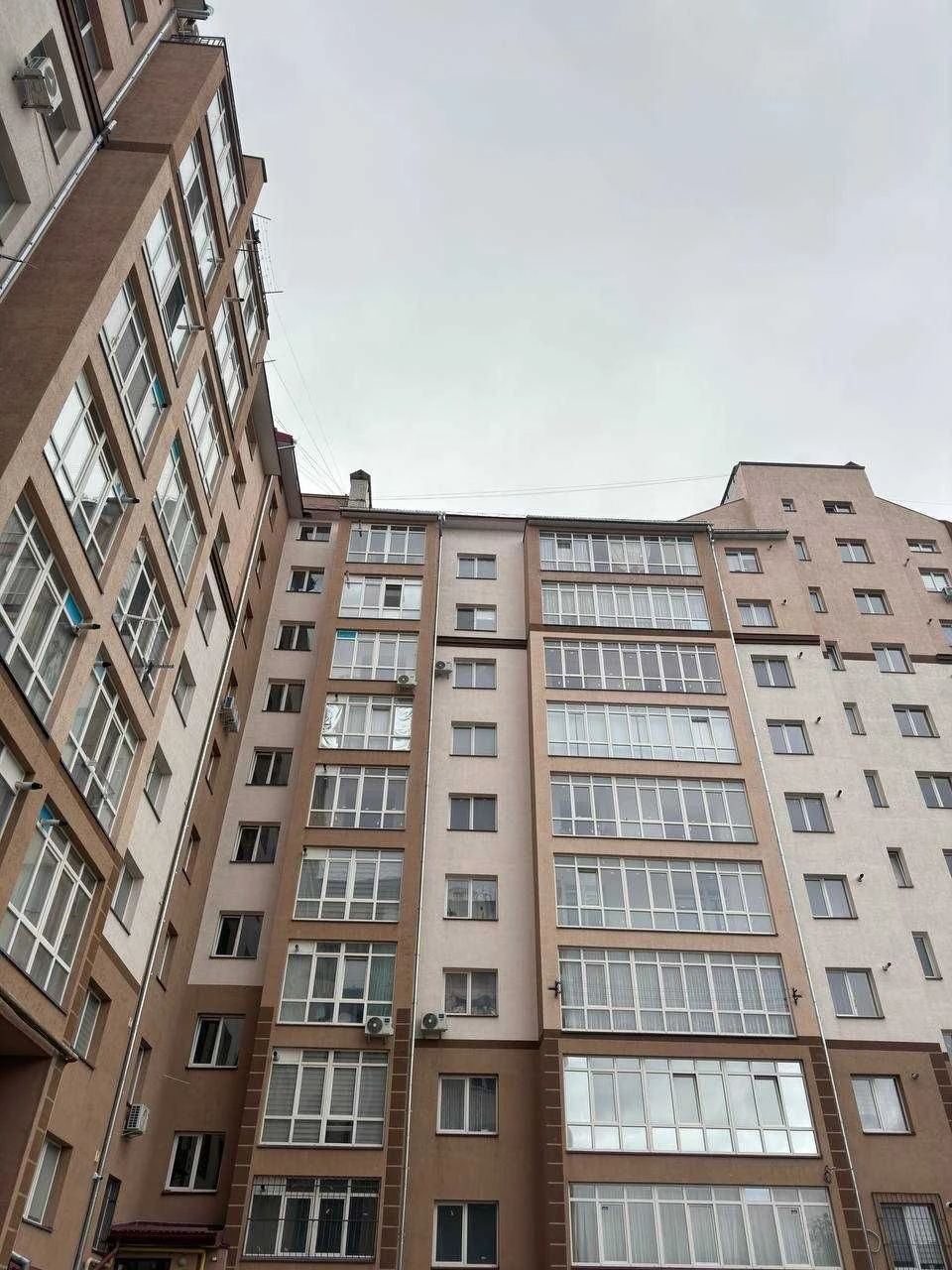Two-level apartment in a brick building