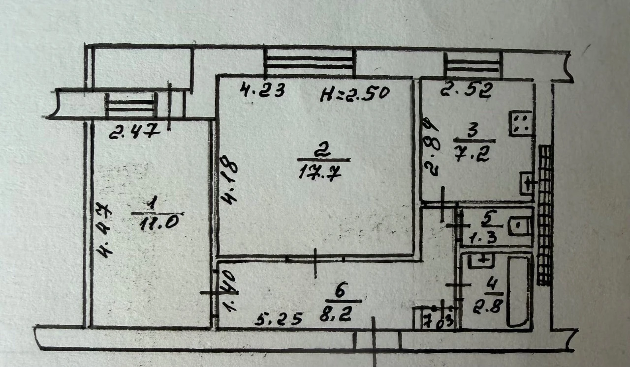 ПЕРША ПРОДАЖА! 2 кімн.50 м Адміральський пр./Геранова
