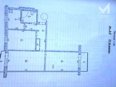 3-кімнатна квартира в будинку "ГАЗ" під ремонт, 4/9 поверх, Барабашов аул