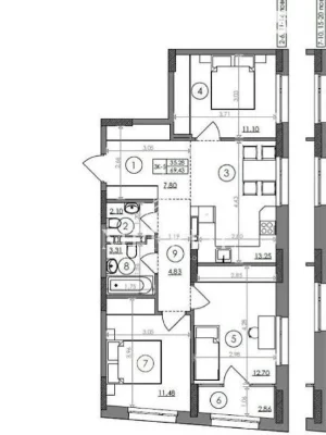 Sale of 3-room apartment 69 sq. m on Stolychne highway 5A • ID 3466466