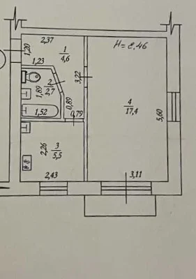 For sale 1 room apartment on Pavlovo Pole, metro station 23 Avgusta,