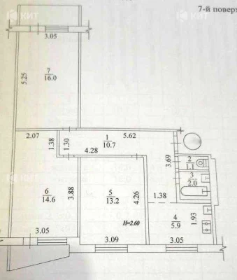 3 rooms 65 sq. m. Saltovka, 605 mrn., Traktoro-Stroiteley Ave. 77, RE-13