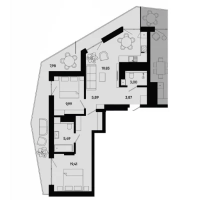 Продаж 2-кімнатної квартири у ЖК Голоско Residence