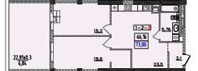 64 Zhemchuzhina, a revolution in real estate in Odessa. 2-room apartment