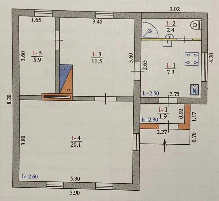 Продам дом Диевка-1, три комнаты, газовое отопление, мебель