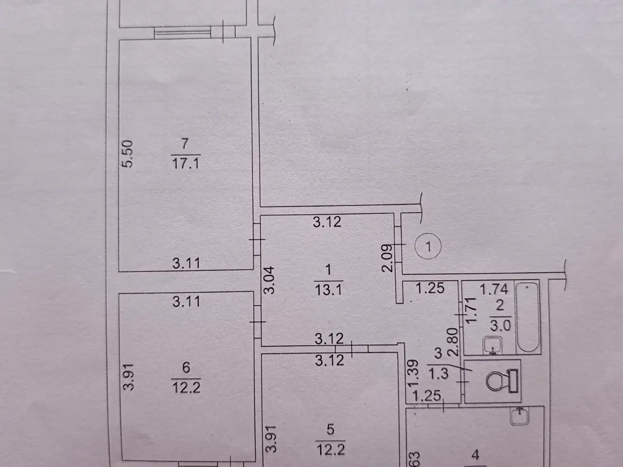 Продаж квартири 3-кімн. 76.5 м² 1/16 пов.