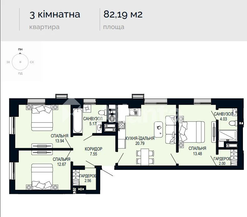 Продаж 3-кімнатної квартири в престижному ЖК Viking Hills на
