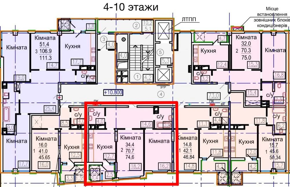 OS4 EX For sale 2-room apartment 75m2 residential complex Aviation Park