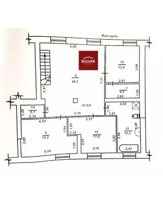 Autonomous! Stalin-era building with elevator - 208 m², Freedom Square / m.