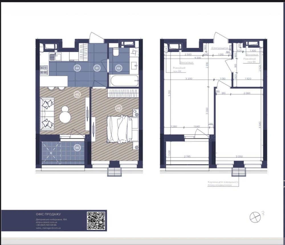 For sale one-room apartment in the residential complex Dnipro Island Dnipro Ayen