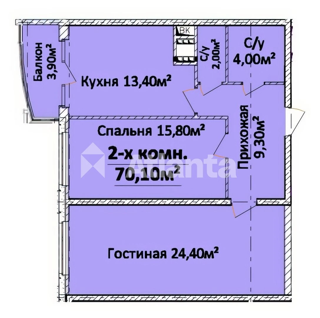 2х комнатная в  сданном доме ЖК Четыре сезона на Пр. Гагарин