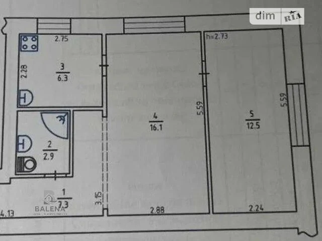 Sale of 2-room apartment 45 sq. m. on Aviakonstruktorskaya st. 19 •