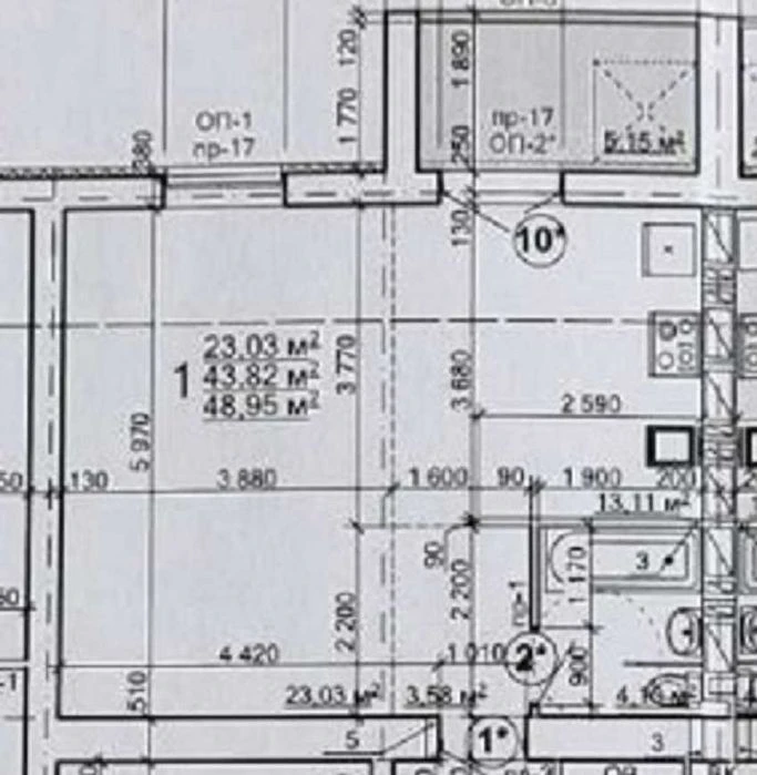 For sale: 1-room apartment 49 sq. m in the new building of the LUCH MV residential complex.