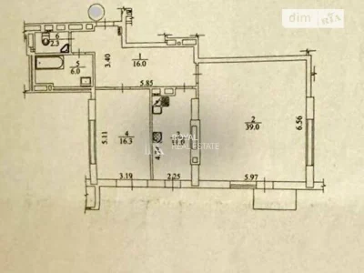 Sale of 2-room apartment 91.3 sq. m. on Konovaltsya Yevhena Str. 44A