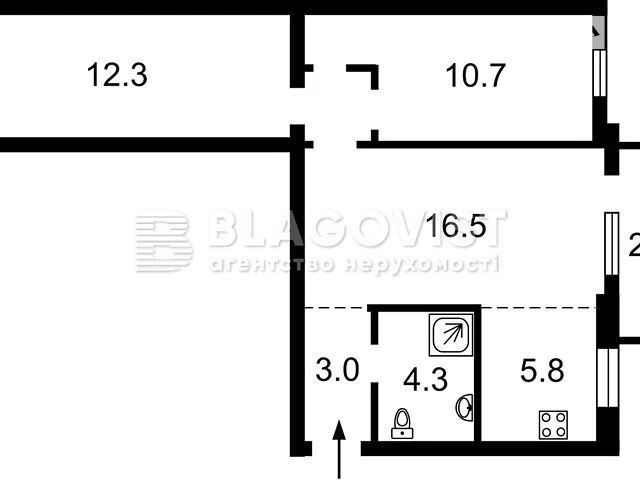 Продажа 3к квартиры 56 кв. м на спуск Печерский 15 • ID 3476