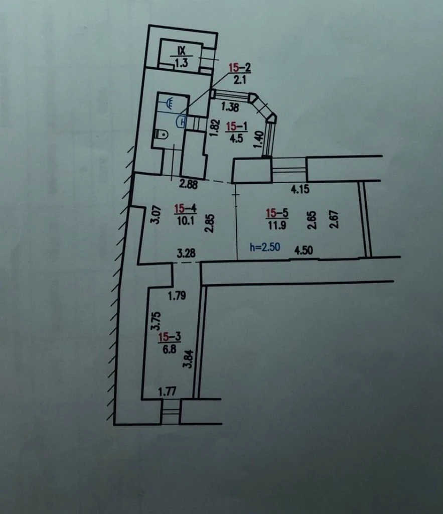 Продаж 1-кім. кв-ри по вул. Лева ( центр) 1/3ц, 37 м/кв, окр