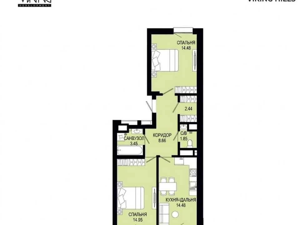 Apartment. Lviv, Vasyl Shchurata St., (Building 8)
