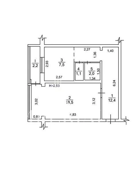 For sale 1-room apartment 44 sq. m. on Ozerna St. 30/51 • ID 346803