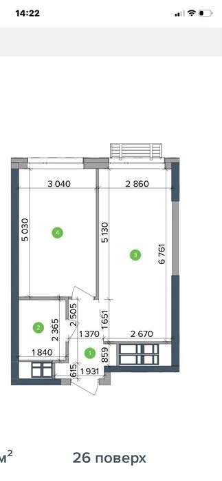 For sale 1-room apartment in the Metropolis residential complex