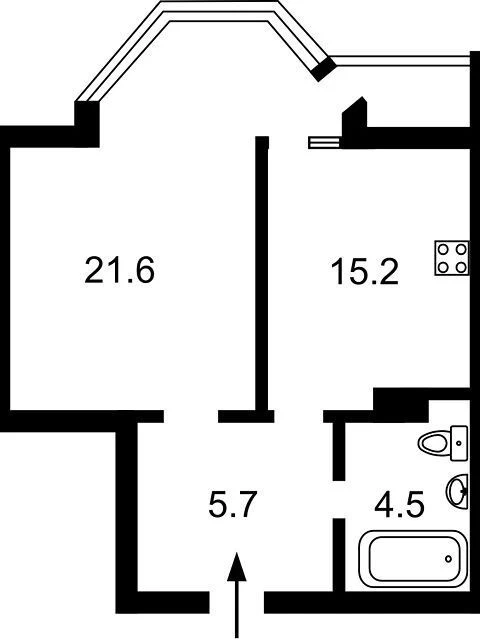Sale of 1-room apartment 50 sq. m on Volynska Street 9A • ID 346967