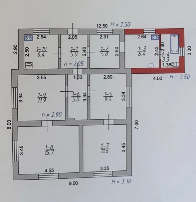 Тепміново продам будинок в Луцьку ділянка 5 сот, 80м2