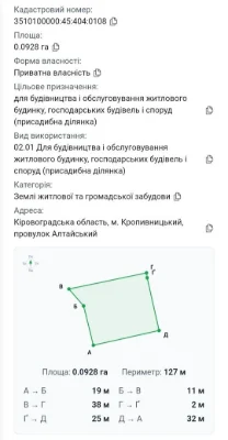 Продається ділянка землі під забудову район Кущевка
