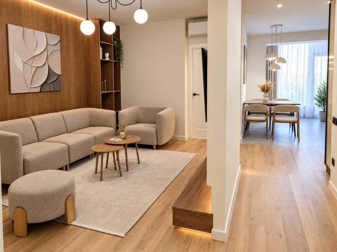 Кухня-вітальня + 2 окремі кімнати, 74 м² | КНЯГИНИН
