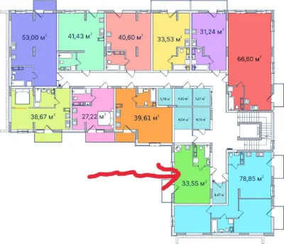 1-кім квартира 33,67 м² у ЖК KRONA HOUSE, Ужгород Без комісі